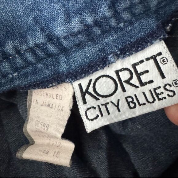 Vintage koret Denim Button-Front Skirt - Picture 5 of 6